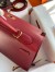 Hermes Kelly Sellier 32 Handmade Bag In Red Epsom Calfskin 