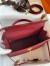 Hermes Kelly Sellier 32 Handmade Bag In Red Epsom Calfskin 