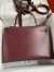 Hermes Kelly Sellier 35 Handmade Bag In Bordeaux Box Calfskin 