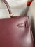 Hermes Kelly Sellier 35 Handmade Bag In Bordeaux Box Calfskin 