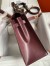 Hermes Kelly Sellier 35 Handmade Bag In Bordeaux Box Calfskin 