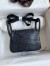Hermes Mini Lindy Handmade Bag In Black Matte Alligator Leather