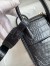 Hermes Mini Lindy Handmade Bag In Black Matte Alligator Leather