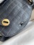 Hermes Mini Lindy Handmade Bag In Black Matte Alligator Leather