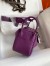 Hermes Mini Lindy Handmade Bag In Anemone Clemence Leather