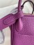 Hermes Mini Lindy Handmade Bag In Anemone Clemence Leather