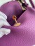 Hermes Mini Lindy Handmade Bag In Anemone Clemence Leather