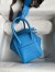 Hermes Mini Lindy Handmade Bag In Blue Frida Clemence Leather