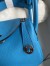 Hermes Mini Lindy Handmade Bag In Blue Frida Clemence Leather