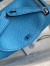 Hermes Mini Lindy Handmade Bag In Blue Frida Clemence Leather