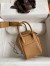 Hermes Mini Lindy Handmade Bag In Biscuit Clemence Leather