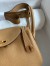 Hermes Mini Lindy Handmade Bag In Biscuit Clemence Leather