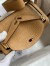 Hermes Mini Lindy Handmade Bag In Biscuit Clemence Leather