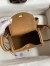 Hermes Mini Lindy Handmade Bag In Biscuit Clemence Leather