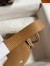 Hermes Mini Lindy Handmade Bag In Biscuit Clemence Leather