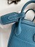 Hermes Mini Lindy Handmade Bag In Blue Jean Clemence Leather