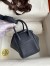 Hermes Mini Lindy Handmade Bag In Blue Nuit HHL19clbnClemence Leather