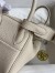 Hermes Mini Lindy Handmade Bag In Craie Clemence Leather