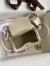 Hermes Mini Lindy Handmade Bag In Craie Clemence Leather