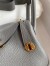 Hermes Mini Lindy Handmade Bag In Gris Meyer Clemence Leather