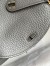 Hermes Mini Lindy Handmade Bag In Gris Meyer Clemence Leather