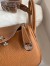 Hermes Mini Lindy Handmade Bag In Gold Clemence Leather