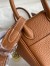 Hermes Mini Lindy Handmade Bag In Gold Clemence Leather