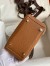 Hermes Mini Lindy Handmade Bag In Gold Clemence Leather