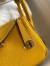 Hermes Mini Lindy Handmade Bag In Jaune Ambre Clemence Leather