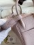 Hermes Mini Lindy Handmade Bag in Mauve Pale Clemence Leather