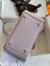 Hermes Mini Lindy Handmade Bag in Mauve Pale Clemence Leather