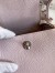 Hermes Mini Lindy Handmade Bag in Mauve Pale Clemence Leather