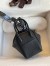 Hermes Mini Lindy Handmade Bag In Black Clemence Leather