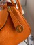 Hermes Mini Lindy Handmade Bag In Orange Clemence Leather