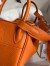 Hermes Mini Lindy Handmade Bag In Orange Clemence Leather