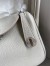 Hermes Mini Lindy Handmade Bag In Pearl Grey Clemence Leather 