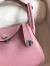Hermes Mini Lindy Handmade Bag In Pink Clemence Leather 