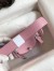 Hermes Mini Lindy Handmade Bag In Pink Clemence Leather 