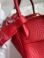 Hermes Mini Lindy Handmade Bag In Red Clemence Leather