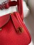 Hermes Mini Lindy Handmade Bag In Red Clemence Leather