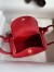 Hermes Mini Lindy Handmade Bag In Red Clemence Leather