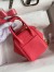 Hermes Mini Lindy Handmade Bag In Rose Lipstick Clemence Leather