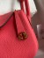 Hermes Mini Lindy Handmade Bag In Rose Lipstick Clemence Leather