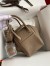Hermes Mini Lindy Handmade Bag In Taupe Clemence Leather