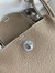 Hermes Mini Lindy Handmade Bag In Taupe Clemence Leather