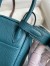 Hermes Mini Lindy Handmade Bag In Vert Bosphore Clemence Leather