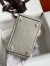 Hermes Mini Lindy Handmade Bag In Pearl Grey Ostrich Leather