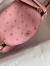 Hermes Mini Lindy Handmade Bag In Rose Sakura Ostrich Leather 