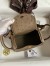Hermes Mini Lindy Handmade Bag In Taupe Ostrich Leather