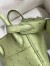 Hermes Mini Lindy Handmade Bag In Vert Cypres Ostrich Leather